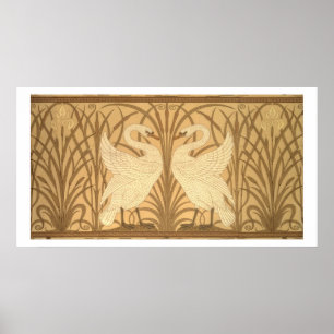 Swan Tapete Design Poster