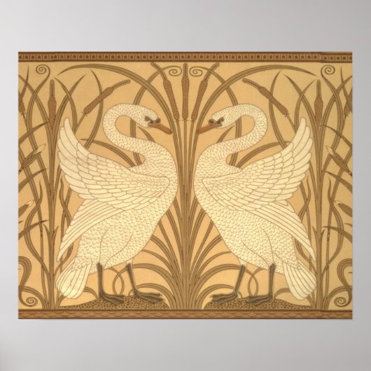 Swan Tapete Design Poster (Vorne)