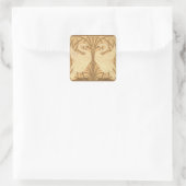 Swan Tapete Design Quadratischer Aufkleber (Tasche)