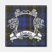 Swan Tartan Shield Magnet (Vorne)