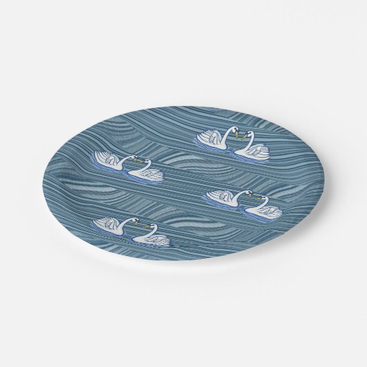 Swan-Teller Pappteller (Schrägansicht)