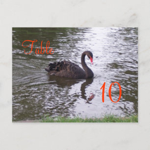 Swan-Tischnummer Postkarte