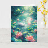 Swan Tranquil Realm Karte (Gelbe Blume)
