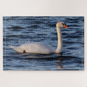 Swan und Blaues Wasser Puzzle (Horizontal)