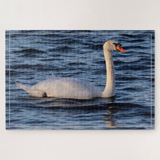 Swan und Blaues Wasser Puzzle (Horizontal)