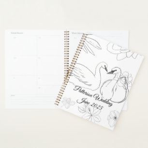 Swan und Botanischer Hochzeitsplaner Planer