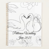 Swan und Botanischer Hochzeitsplaner Planer (Vorderseite)