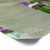Swan und Lila Iris-Blume Poster (Ecke)