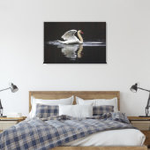 Swan und Reflektionen Leinwanddruck (Insitu (Schlafzimmer))