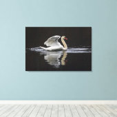 Swan und Reflektionen Leinwanddruck (Insitu (Holzboden))