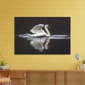 Swan und Reflektionen Leinwanddruck (Insitu (Wohnzimmer))