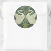 Swan und Rush Art Nouveau Sticker (Tasche)