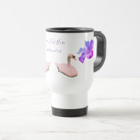 Swan und Single Hibiskus Blume Personalisiert