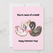 Swan Valentine's Day Foto Feiertagskarte (Vorderseite)