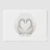 Swan Vellum Overlay Paper Pergament Einladungen (Vorderseite)