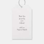 Swan Vintag Baby Shower Geschenkanhänger (Rückseite)