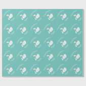 Swan Vintag Baby Shower Geschenkpapier (Flach)