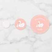 Swan Vintag Baby Shower Konfetti (Vorderseiten)