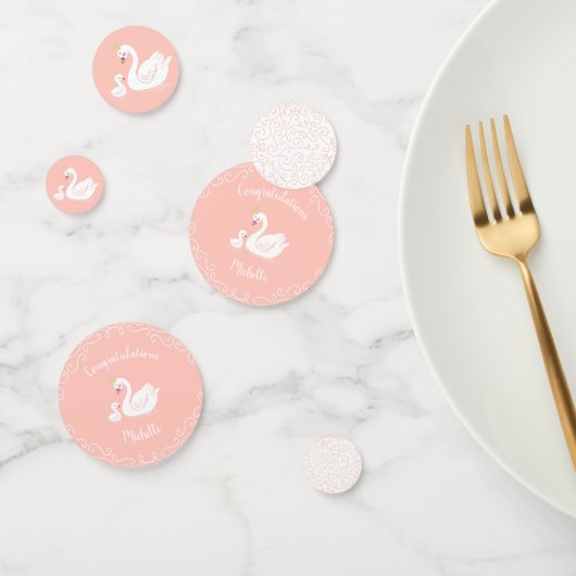 Swan Vintag Baby Shower Konfetti (Gruppe)