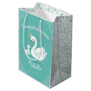 Swan Vintag Baby Shower Mittlere Geschenktüte
