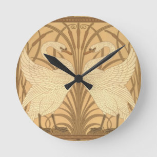 Swan wallpaper design runde wanduhr