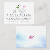 Swan Watercolor Babydusche Dusche Begleitkarte (Vorne/Hinten)