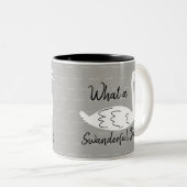 Swan & Waves Zweifarbige Tasse (VorderseiteRechts)