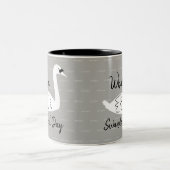 Swan & Waves Zweifarbige Tasse (Mittel)