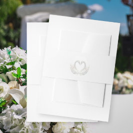 Swan Wedding Einladungsbanderole