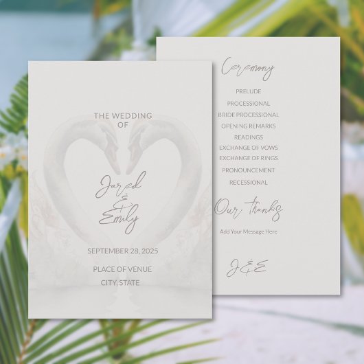 Swan Wedding Flat Program Programm