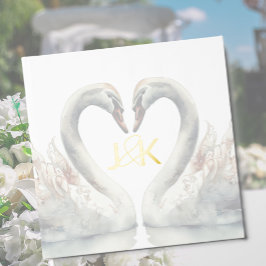 Swan Wedding Foil Gästebuch