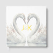 Swan Wedding Foil Gästebuch (Vorderseite)