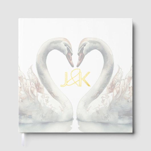 Swan Wedding Foil Gästebuch (Vorderseite)