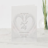 Swan Wedding Folded Program Programm (Vorderseite)