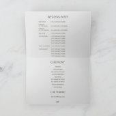 Swan Wedding Folded Program Programm (Innenseite)