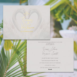 Swan Wedding Folieneinladung