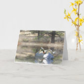 Swan Wedding Glückwunschkarte Karte (Gelbe Blume)