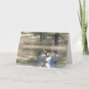 Swan Wedding Glückwunschkarte Karte