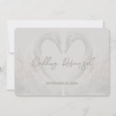 Swan Wedding Probe Dinner Einladung (Vorderseite)