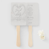 Swan Wedding Program Fächer (Vorne und Hinten)