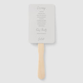 Swan Wedding Program Fächer (Rückseite)