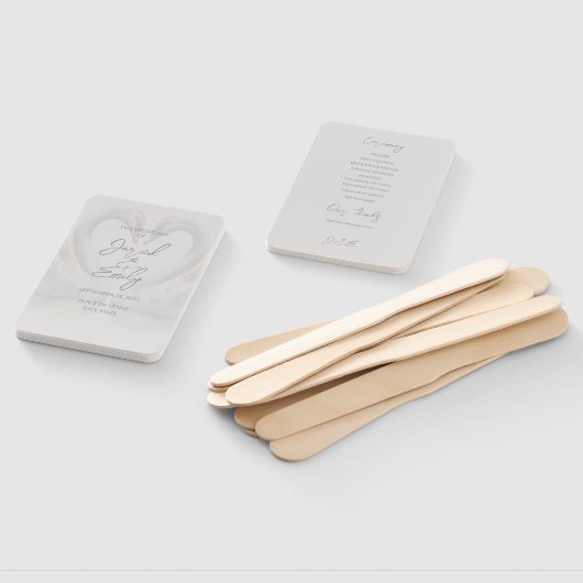 Swan Wedding Program Fächer (Non-assembled)