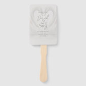 Swan Wedding Program Fächer (Vorderseite)