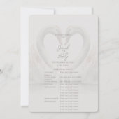 Swan Wedding Program | Voll Einladung (Vorderseite)