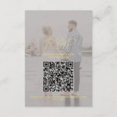 Swan Wedding RSVP QR Code Card Begleitkarte (Rückseite)