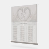 Swan Wedding Seating Chart Akryllisches Zeichen Acrylschild (Winkel)