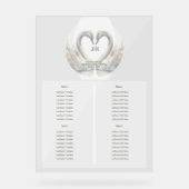 Swan Wedding Seekartenzeichen Acrylschild (Vorderseite)