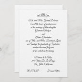 Swan Wedding Suite Einladung ~ Commander (Vorne/Hinten)