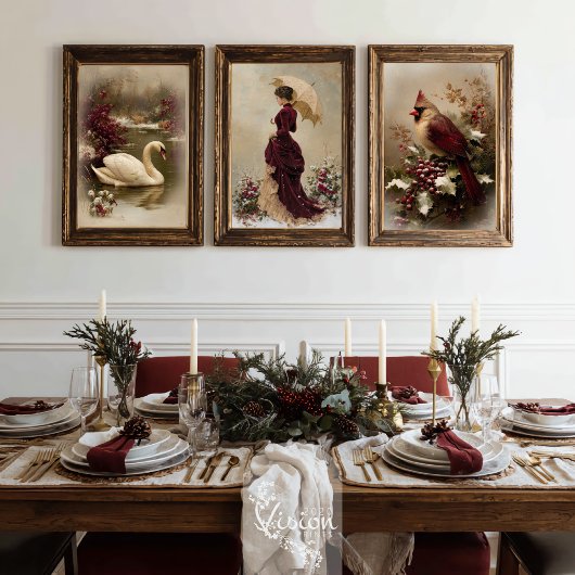 Swan Winter Landscape Christmas Tissue Paper Seidenpapier