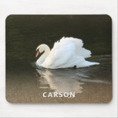 Swan with Reflection on Water Mouse Pad Mousepad (Vorne)